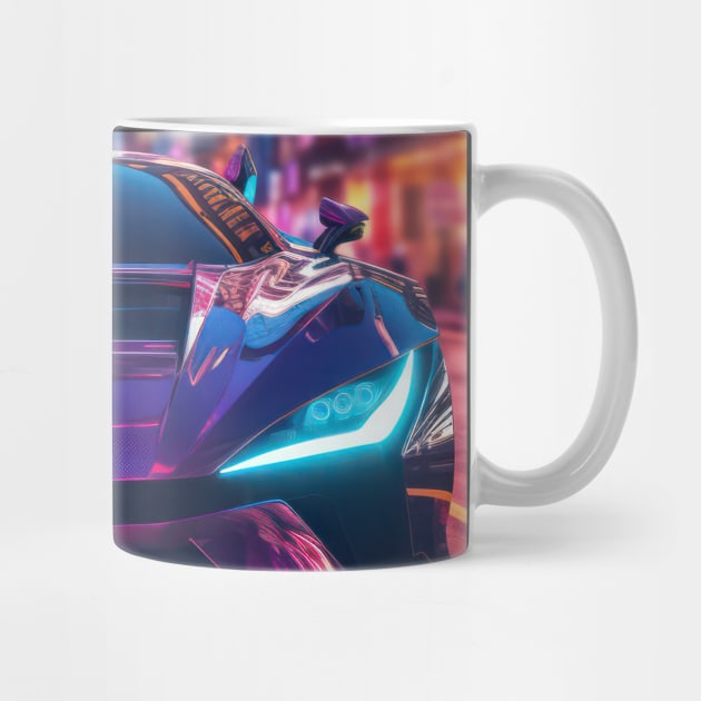 Asian Neon City Sports Car by star trek fanart and more